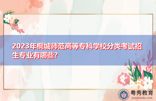 2023年桐城师范高等专科学校分类考试招生专业有哪些? 2023年桐城师范高等专科学校分类考试招生专业有哪些?