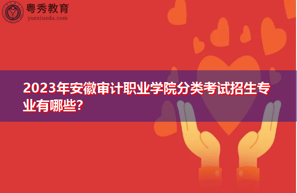 2023年安徽审计职业学院分类考试招生专业有哪些？