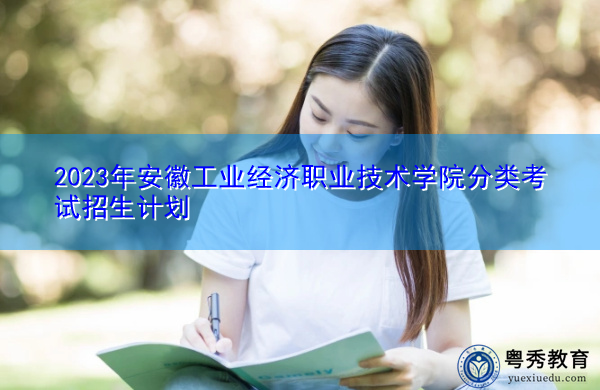 2023年安徽工业经济职业技术学院分类考试招生计划