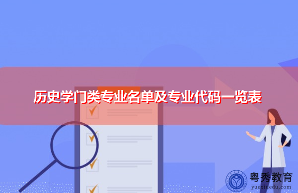 历史学门类专业名单及专业代码一览表 历史学门类专业名单及专业代码一览表