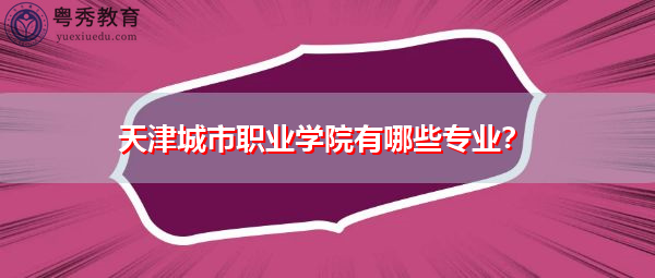 天津城市职业学院有哪些专业？