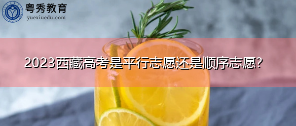 2023西藏高考是平行志愿还是顺序志愿？