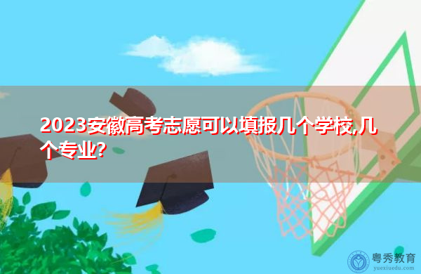 2023安徽高考志愿可以填报几个学校,几个专业？