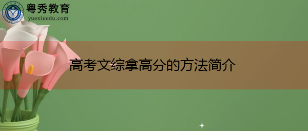 高考文综拿高分的方法简介