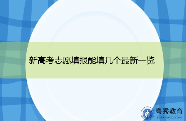 新高考志愿填报能填几个最新一览