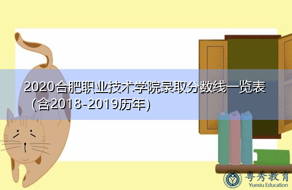 2020合肥职业技术学院录取分数线一览表(含2018-2019历年) 2020合肥职业技术学院录取分数线一览表(含2018-2019历年)