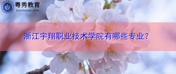 浙江宇翔职业技术学院有哪些专业? 浙江宇翔职业技术学院有哪些专业?