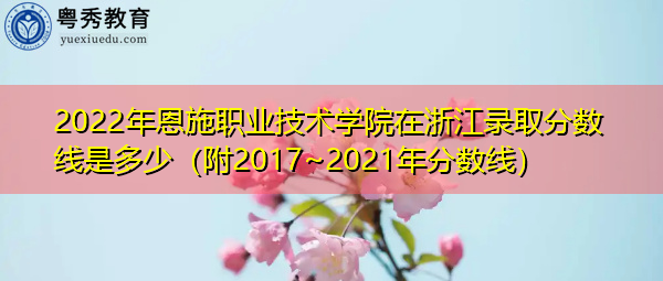 2022年恩施职业技术学院在浙江录取分数线是多少（附2017~2021年分数线）