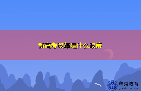 新高考改革是什么政策