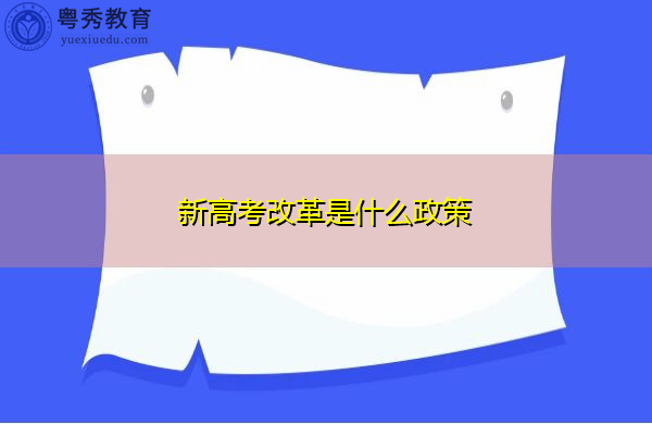 新高考改革是什么政策