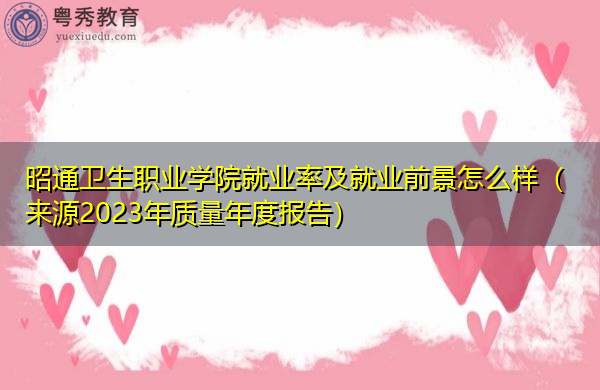 昭通卫生职业学院就业率及就业前景怎么样(来源2023年质量年度报告) 昭通卫生职业学院就业率及就业前景怎么样(来源2023年质量年度报告)