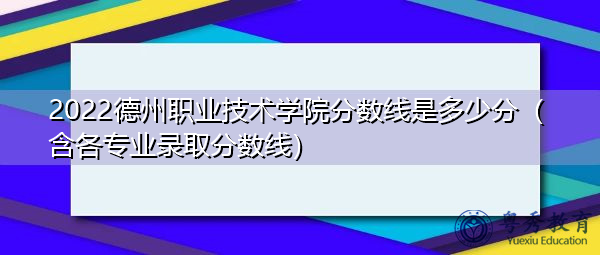 2022德州职业技术学院分数线是多少分（含各专业录取分数线）