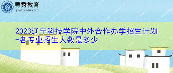 2023辽宁科技学院中外合作办学招生计划-各专业招生人数是多少