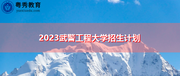 2023武警工程大学招生计划 2023武警工程大学招生计划