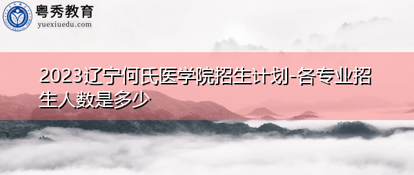 2023辽宁何氏医学院招生计划-各专业招生人数是多少 2023辽宁何氏医学院招生计划-各专业招生人数是多少
