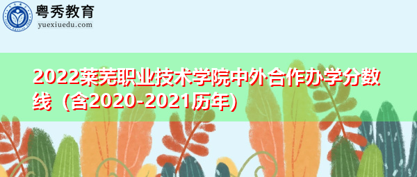 2022莱芜职业技术学院中外合作办学分数线（含2020-2021历年）