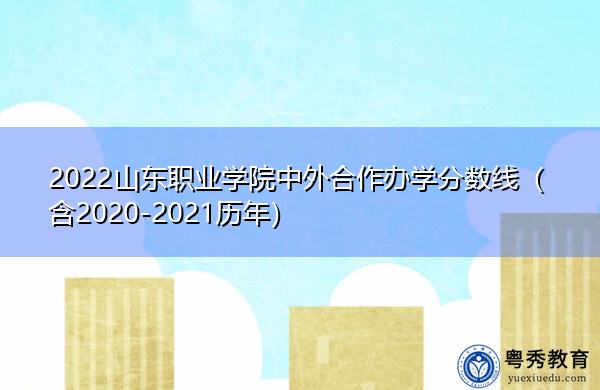2022山东职业学院中外合作办学分数线（含2020-2021历年）
