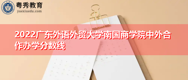 2022广东外语外贸大学南国商学院中外合作办学分数线