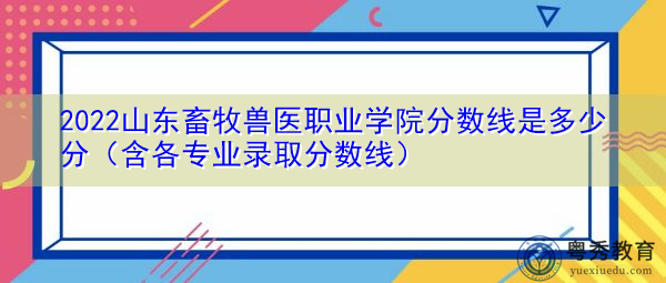 2022山东畜牧兽医职业学院分数线是多少分(含各专业录取分数线) 2022山东畜牧兽医职业学院分数线是多少分(含各专业录取分数线)