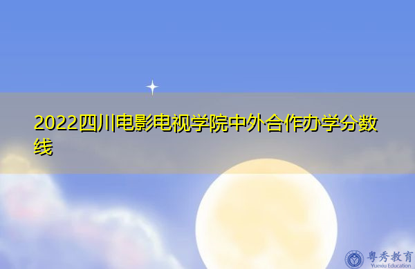 2022四川电影电视学院中外合作办学分数线