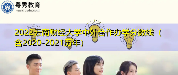 2022云南财经大学中外合作办学分数线（含2020-2021历年）