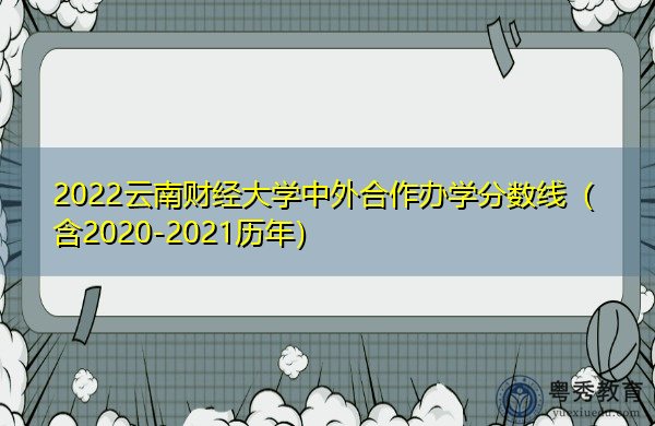 2022云南财经大学中外合作办学分数线（含2020-2021历年）