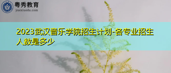 2023武汉音乐学院招生计划-各专业招生人数是多少 2023武汉音乐学院招生计划-各专业招生人数是多少