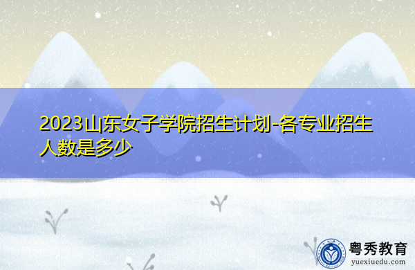 2023山东女子学院招生计划-各专业招生人数是多少