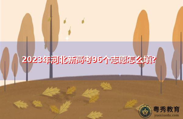 2023年河北新高考96个志愿怎么填？