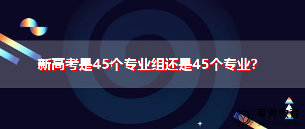 新高考是45个专业组还是45个专业？
