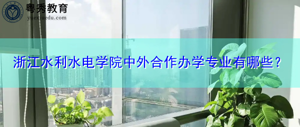 浙江水利水电学院中外合作办学专业有哪些？