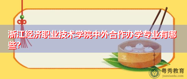 浙江经济职业技术学院中外合作办学专业有哪些？