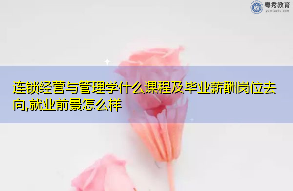 连锁经营与管理学什么课程及毕业薪酬岗位去向,就业前景怎么样 连锁经营与管理学什么课程及毕业薪酬岗位去向,就业前景怎么样