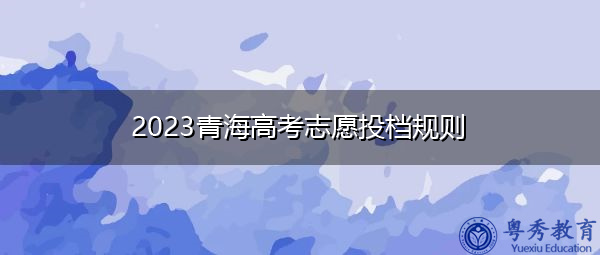 2023青海高考志愿投档规则