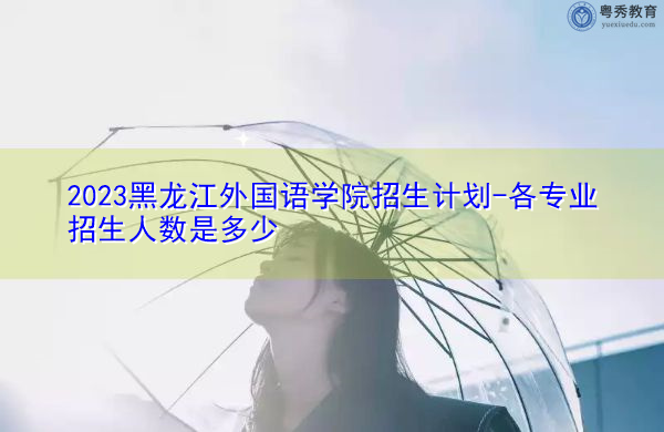 2023黑龙江外国语学院招生计划-各专业招生人数是多少
