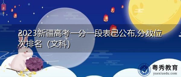 2023新疆高考一分一段表已公布,分数位次排名(文科) 2023新疆高考一分一段表已公布,分数位次排名(文科)