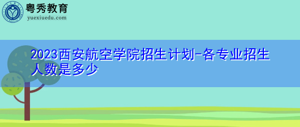 2023西安航空学院招生计划-各专业招生人数是多少 2023西安航空学院招生计划-各专业招生人数是多少