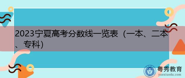2023宁夏高考分数线一览表(一本、二本、专科) 2023宁夏高考分数线一览表(一本、二本、专科)