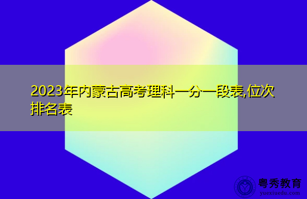 2023年内蒙古高考理科一分一段表,位次排名表 2023年内蒙古高考理科一分一段表,位次排名表