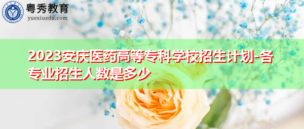 2023安庆医药高等专科学校招生计划-各专业招生人数是多少 2023安庆医药高等专科学校招生计划-各专业招生人数是多少