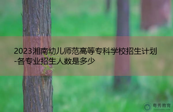 2023湘南幼儿师范高等专科学校招生计划-各专业招生人数是多少 2023湘南幼儿师范高等专科学校招生计划-各专业招生人数是多少