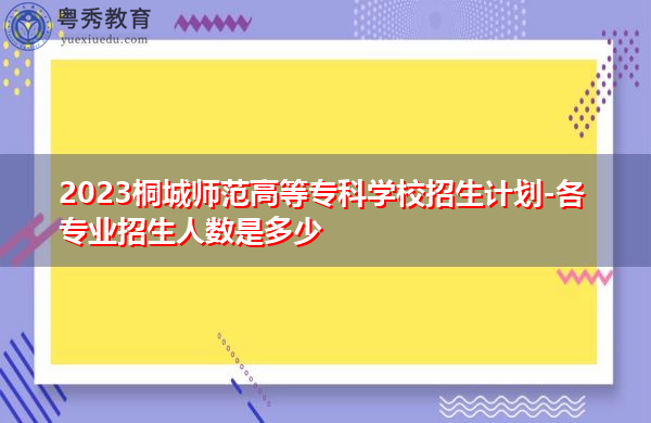 2023桐城师范高等专科学校招生计划-各专业招生人数是多少 2023桐城师范高等专科学校招生计划-各专业招生人数是多少