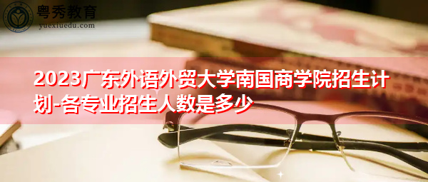2023广东外语外贸大学南国商学院招生计划-各专业招生人数是多少