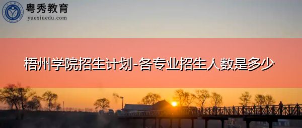 梧州学院招生计划-各专业招生人数是多少 梧州学院招生计划-各专业招生人数是多少
