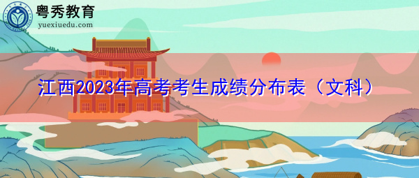 江西2023年高考考生成绩分布表(文科) 江西2023年高考考生成绩分布表(文科)