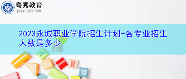 2023永城职业学院招生计划-各专业招生人数是多少 2023永城职业学院招生计划-各专业招生人数是多少