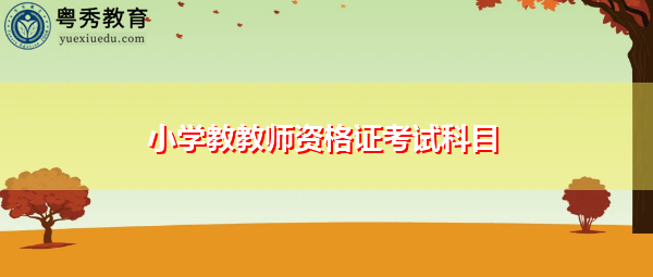 小学教教师资格证考试科目 小学教教师资格证考试科目