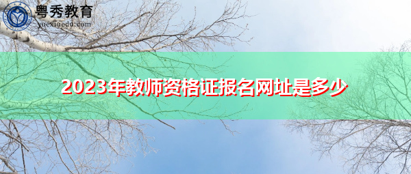 2023年教师资格证报名网址是多少