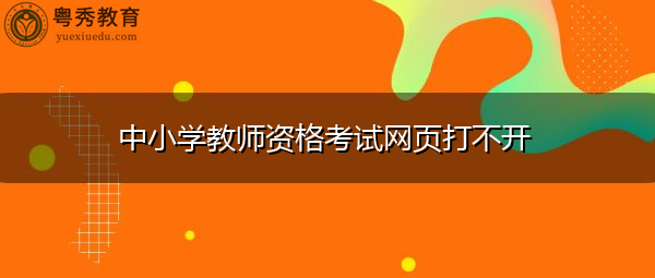 中小学教师资格考试网页打不开 中小学教师资格考试网页打不开