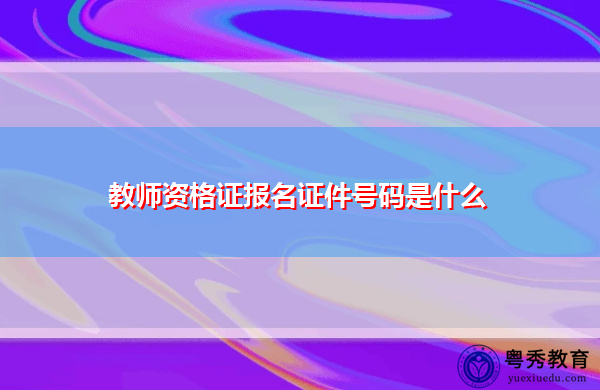 教师资格证报名证件号码是什么 教师资格证报名证件号码是什么